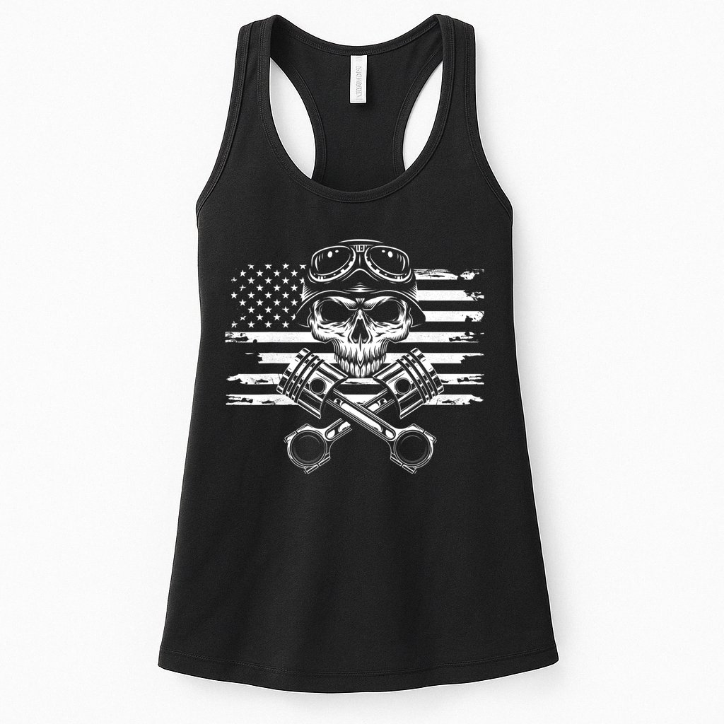 American Flag Motorcycle Apparel Motorcycle Womens Tank Top