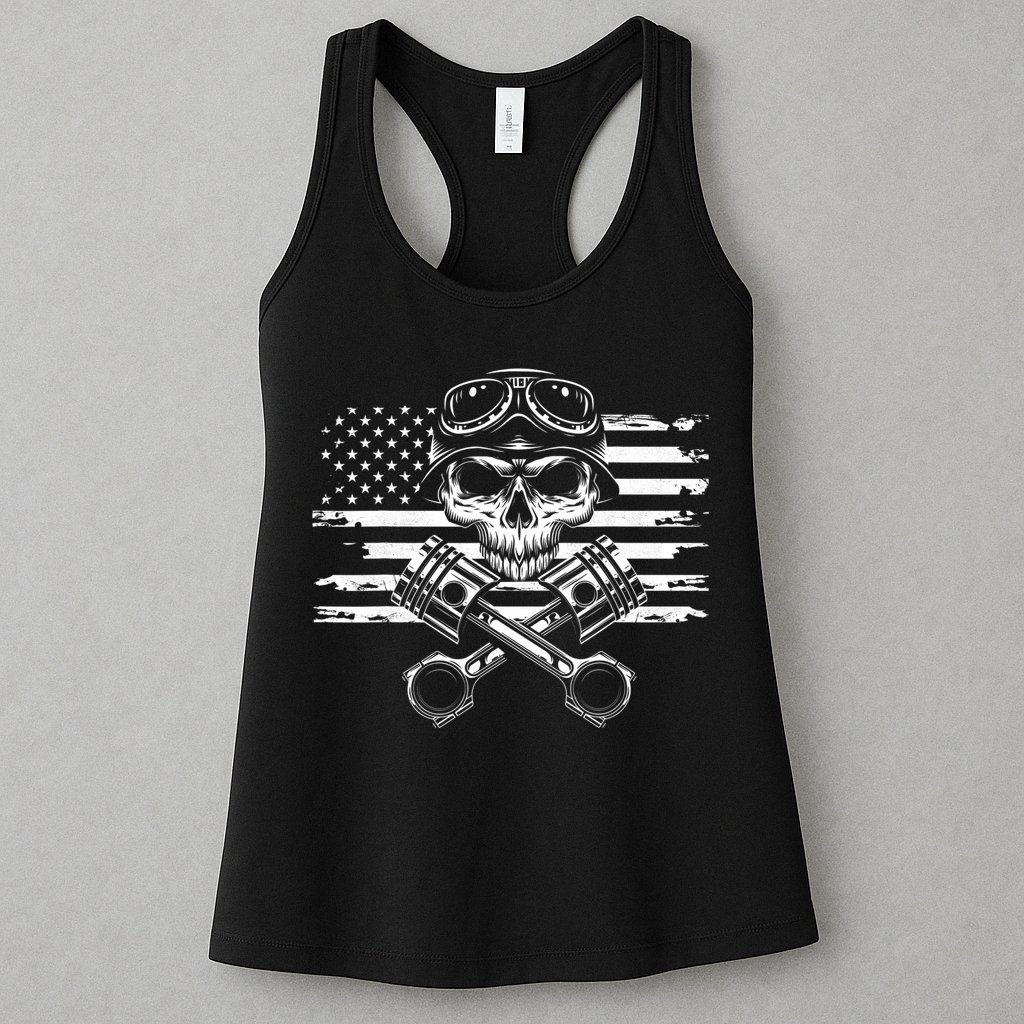 American Flag Motorcycle Apparel Motorcycle Womens Tank Top