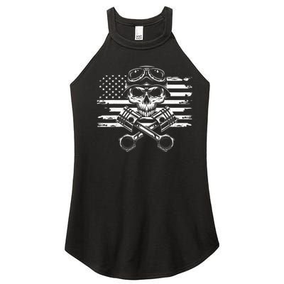 American Flag Motorcycle Apparel Motorcycle Women’s Perfect Tri Rocker Tank