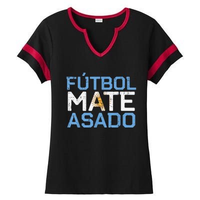 Argentina Futbol Mate Asado Flag Soccer    Ladies Halftime Notch Neck Tee