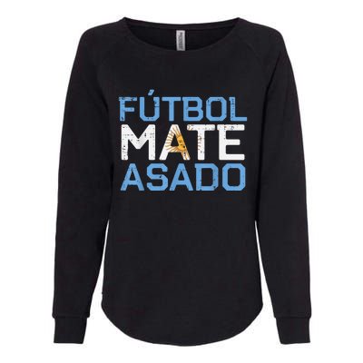 Argentina Futbol Mate Asado Flag Soccer    Womens California Wash Sweatshirt