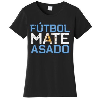 Argentina Futbol Mate Asado Flag Soccer    Women's T-Shirt