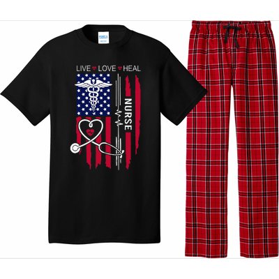 American Flag Nurse Day Gifts Week Gift Nurse NurseS Day Pajama Set