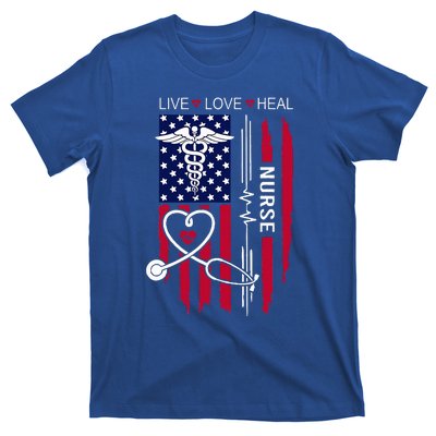 American Flag Nurse Day Gifts Week Gift Nurse NurseS Day T-Shirt