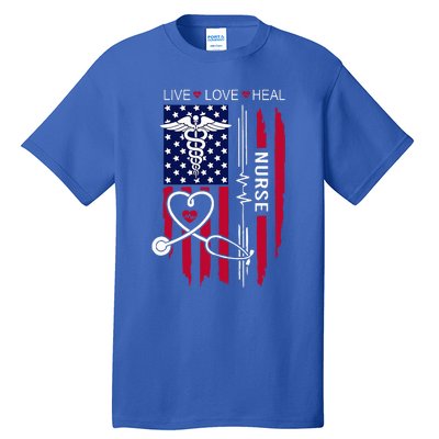 American Flag Nurse Day Gifts Week Gift Nurse NurseS Day Tall T-Shirt