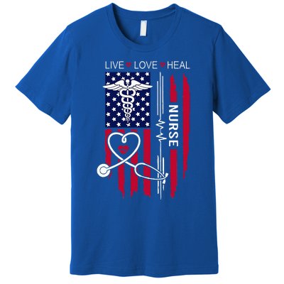 American Flag Nurse Day Gifts Week Gift Nurse NurseS Day Premium T-Shirt