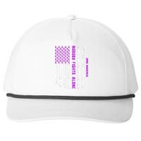 American Flag Nobody Fights Lupus Alone Snapback Five-Panel Rope Hat