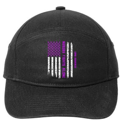 American Flag Nobody Fights Lupus Alone 7-Panel Snapback Hat