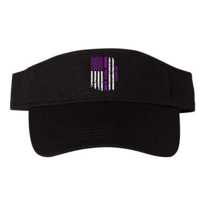 American Flag Nobody Fights Lupus Alone Valucap Bio-Washed Visor