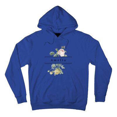 Amelia First Name Vintage Roses Wedding Shower Rose Gift Hoodie