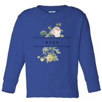 Arya First Name Vintage Roses Wedding Shower Rose Gift Toddler Long Sleeve Shirt