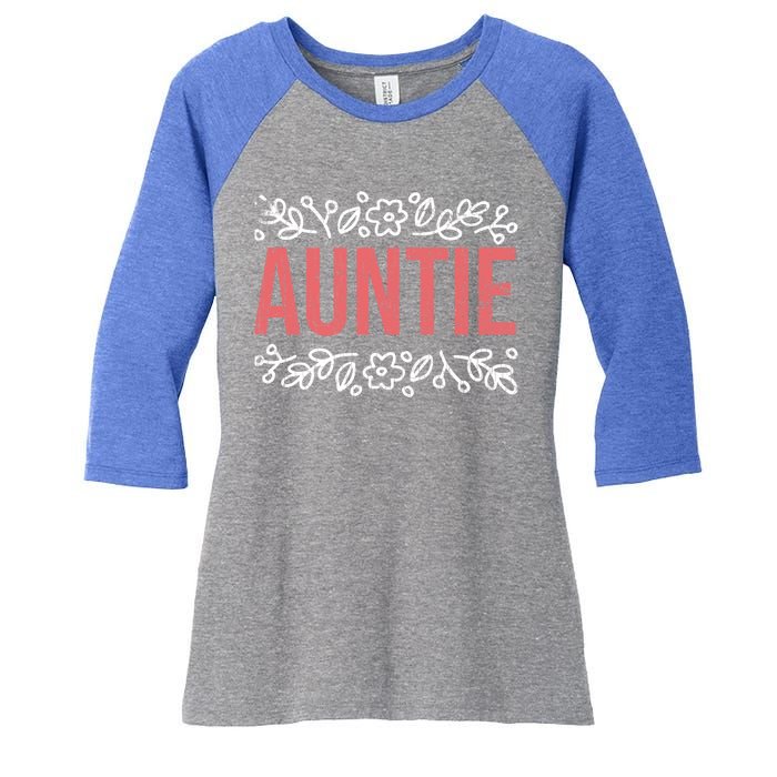 Aunties Funny Niece Aunt Graphic Gift Women's Tri-Blend 3/4-Sleeve Raglan Shirt