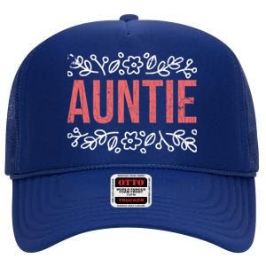 Aunties Funny Niece Aunt Graphic Gift High Crown Mesh Back Trucker Hat