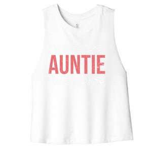 Aunties Funny Niece Aunt Graphic Gift Women's Racerback Cropped Tank