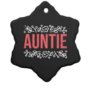 Aunties Funny Niece Aunt Graphic Cute Gift Ceramic Star Ornament