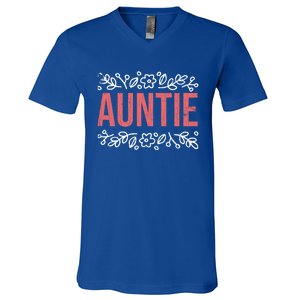 Aunties Funny Niece Aunt Graphic Cute Gift V-Neck T-Shirt