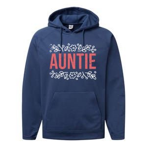 Aunties Funny Niece Aunt Graphic Cute Gift Performance Fleece Hoodie