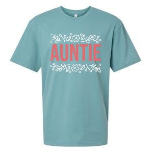 Aunties Funny Niece Aunt Graphic Cute Gift Sueded Cloud Jersey T-Shirt