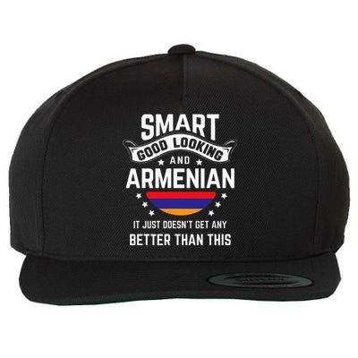 Armenian Flag Native Pride Funny Armenia Armenian Roots Wool Snapback Cap