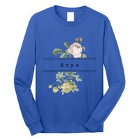 Arya First Name Vintage Roses Wedding Shower Rose Gift Long Sleeve Shirt