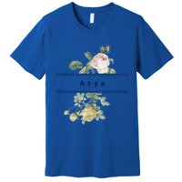 Arya First Name Vintage Roses Wedding Shower Rose Gift Premium T-Shirt