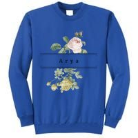 Arya First Name Vintage Roses Wedding Shower Rose Gift Tall Sweatshirt