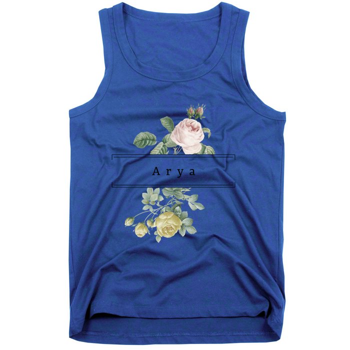 Arya First Name Vintage Roses Wedding Shower Rose Gift Tank Top