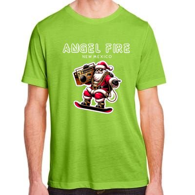 Angel Fire New Mexico Christmas Snowboard Santa Claus Great Gift Adult ChromaSoft Performance T-Shirt