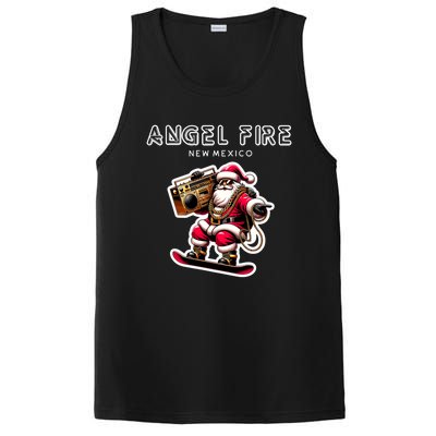 Angel Fire New Mexico Christmas Snowboard Santa Claus Great Gift PosiCharge Competitor Tank