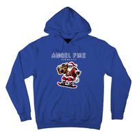 Angel Fire New Mexico Christmas Snowboard Santa Claus Great Gift Hoodie