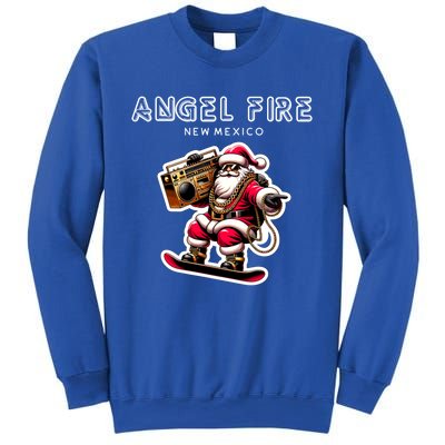 Angel Fire New Mexico Christmas Snowboard Santa Claus Great Gift Sweatshirt