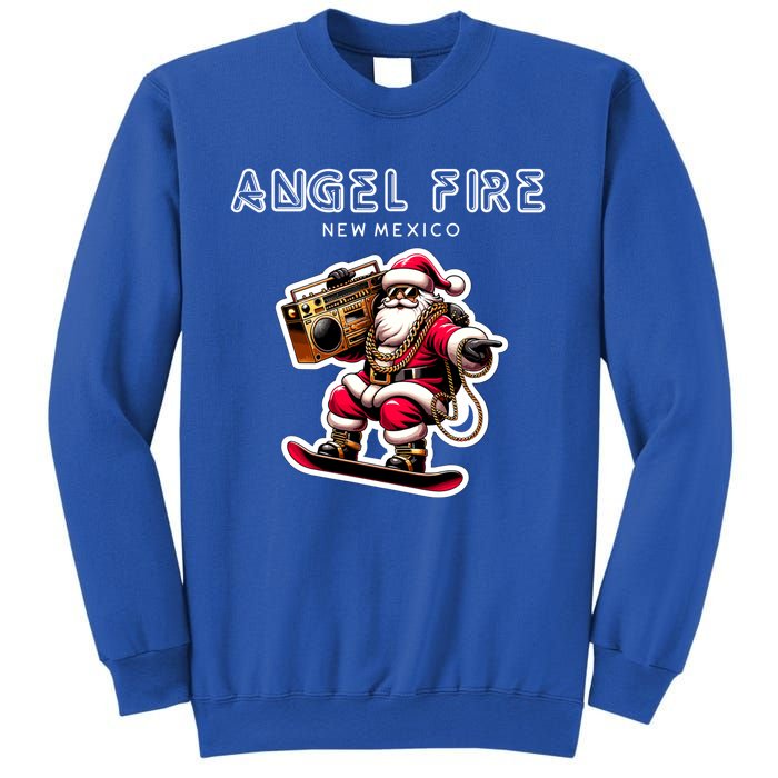 Angel Fire New Mexico Christmas Snowboard Santa Claus Great Gift Sweatshirt