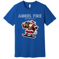 Angel Fire New Mexico Christmas Snowboard Santa Claus Great Gift Premium T-Shirt