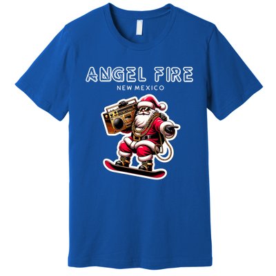 Angel Fire New Mexico Christmas Snowboard Santa Claus Great Gift Premium T-Shirt