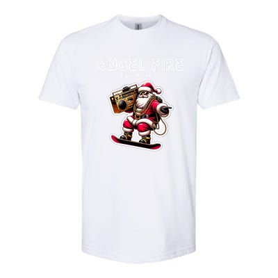 Angel Fire New Mexico Christmas Snowboard Santa Claus Great Gift Softstyle CVC T-Shirt