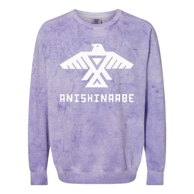 Anishinaabe First Nations Thunderbird Ojibwe Indigenous Colorblast Crewneck Sweatshirt