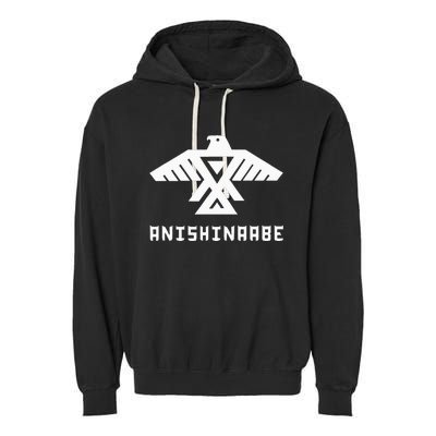 Anishinaabe First Nations Thunderbird Ojibwe Indigenous Garment-Dyed Fleece Hoodie