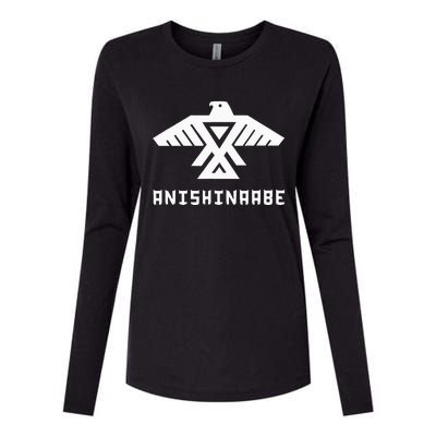 Anishinaabe First Nations Thunderbird Ojibwe Indigenous Womens Cotton Relaxed Long Sleeve T-Shirt