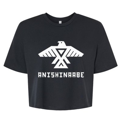 Anishinaabe First Nations Thunderbird Ojibwe Indigenous Bella+Canvas Jersey Crop Tee