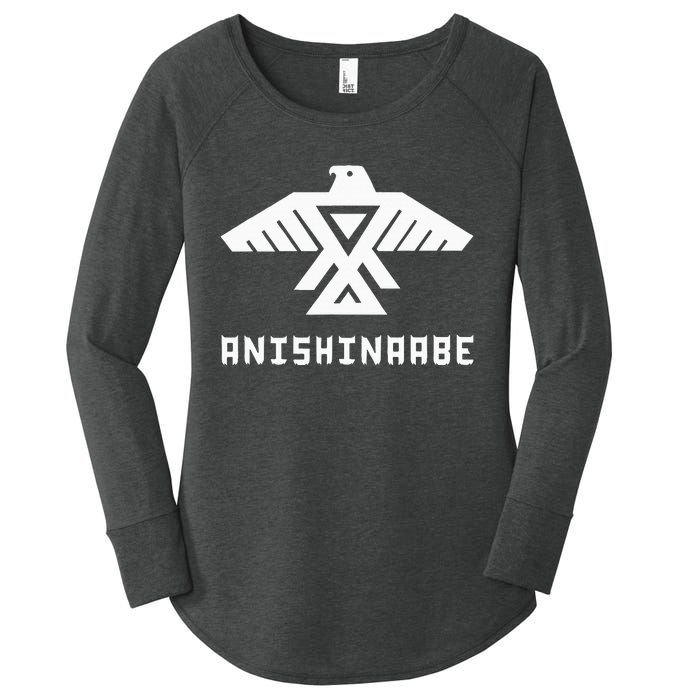 Anishinaabe First Nations Thunderbird Ojibwe Indigenous Women's Perfect Tri Tunic Long Sleeve Shirt