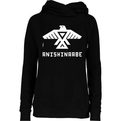 Anishinaabe First Nations Thunderbird Ojibwe Indigenous Womens Funnel Neck Pullover Hood