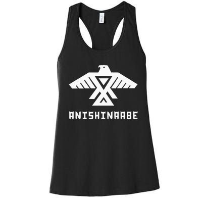 Anishinaabe First Nations Thunderbird Ojibwe Indigenous Women's Racerback Tank