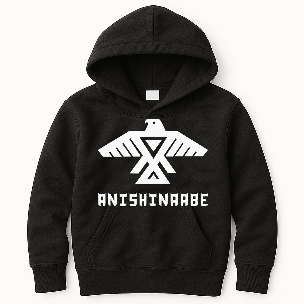Anishinaabe First Nations Thunderbird Ojibwe Indigenous Kids Hoodie