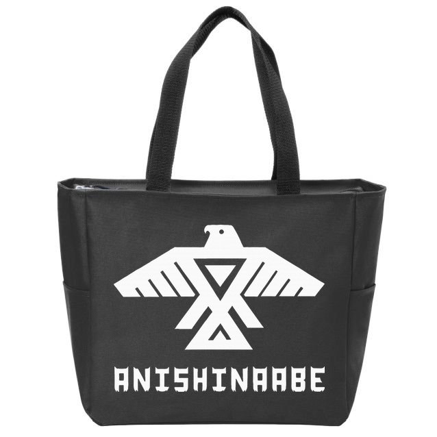 Anishinaabe First Nations Thunderbird Ojibwe Indigenous Zip Tote Bag