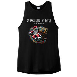 Angel Fire New Mexico Cool Snowboard Christmas Santa Gift Ladies PosiCharge Tri-Blend Wicking Tank