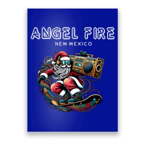 Angel Fire New Mexico Cool Snowboard Christmas Santa Gift Poster