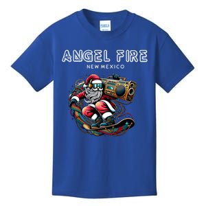 Angel Fire New Mexico Cool Snowboard Christmas Santa Gift Kids T-Shirt