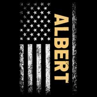 Albert First Name Albert Name American Flag Full-Length Apron With Pockets