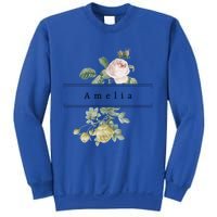 Amelia First Name Vintage Roses Wedding Shower Rose Gift Sweatshirt