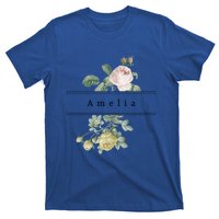 Amelia First Name Vintage Roses Wedding Shower Rose Gift T-Shirt